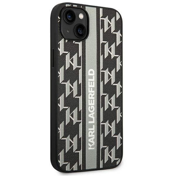 Karl Lagerfeld KLHCP14MPGKLSKG iPhone 14 Plus / 15 Plus 6,7" hårdt cover grå/grå Monogram Stripe