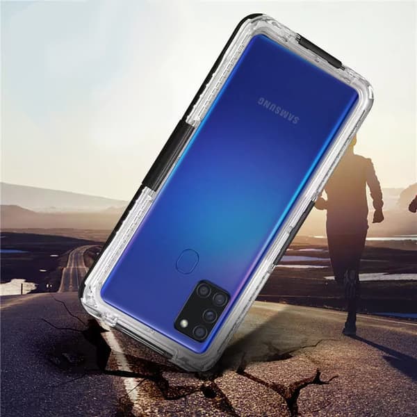 IP68 Vandtæt Etui til Samsung Galaxy A21S, Sort