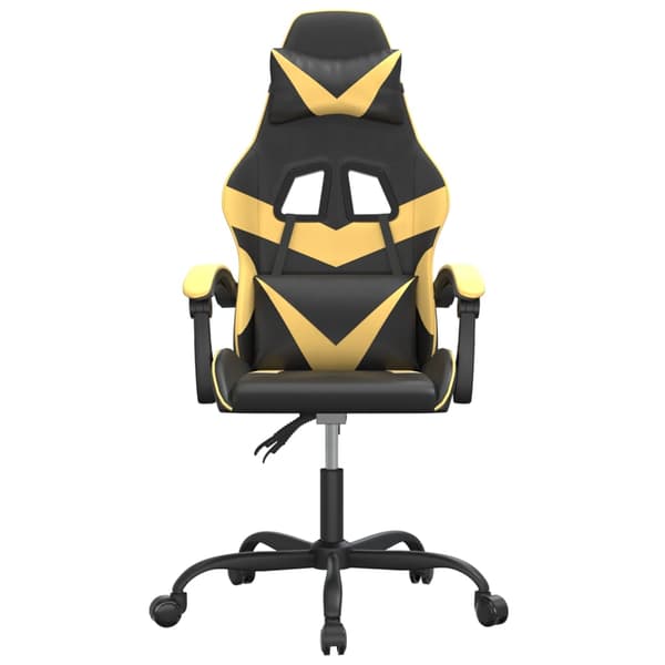 vidaXL gamingstol, sort og guld, kunstlæder