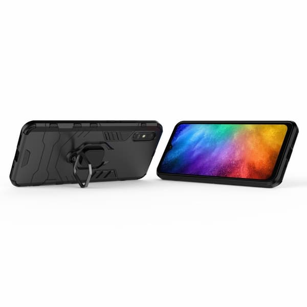Fodral för Xiaomi Redmi 9A, Stödring, svart