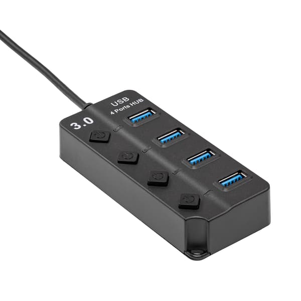 Aktiv USB 3.0 Hub - 4x USB A 3.0 Akyga AK-AD-33 Splitter Switch Kabel