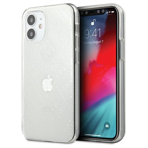 Guess 4G 3D Pattern Collection cover til iPhone 12 mini, gennemsigtigt
