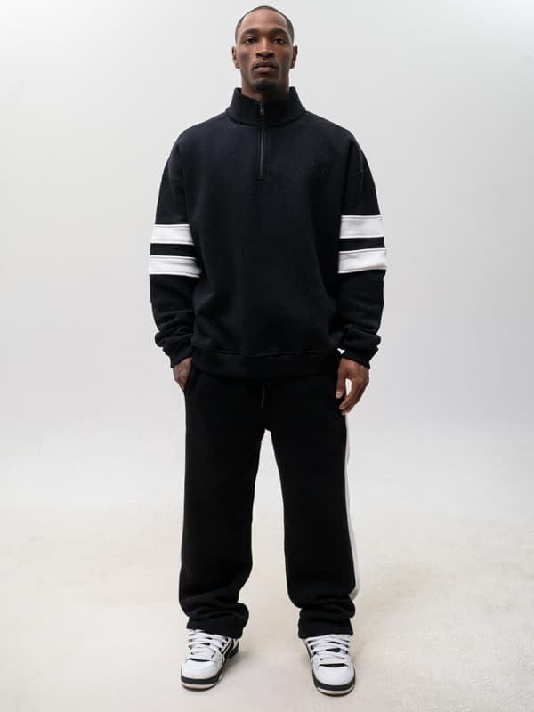 Jigga Wear Stripe Herre Sort Træningssæt M