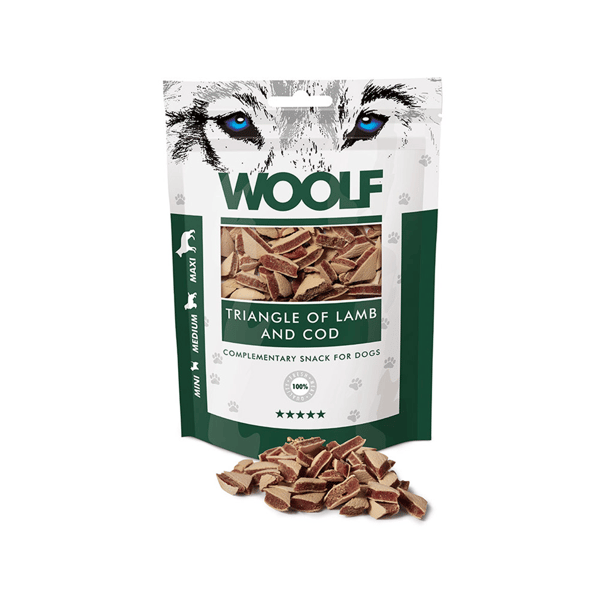 Woolf Hundgodis Lamm Torsk Mini Medium Maxi Ras 100g