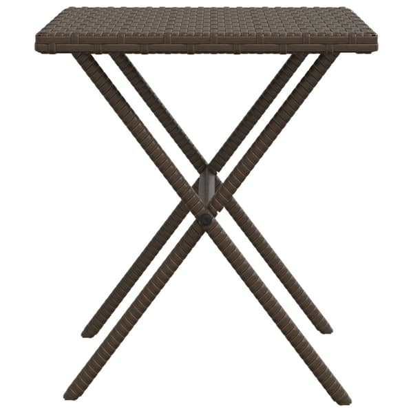 vidaXL Solstolar med bord, set om 2, brun, polyrotting