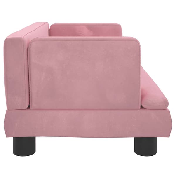 vidaXL Hundbädd, Rosa, 60x40x30 cm, Sammet