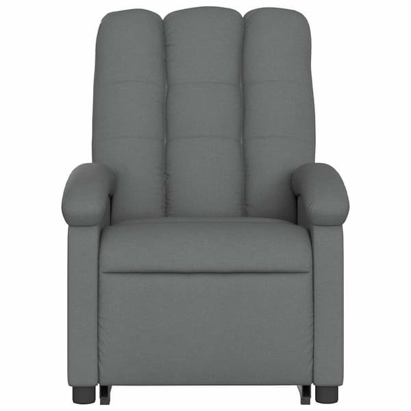 vidaXL Lyftbar massagefåtölj mörkgrå tyg