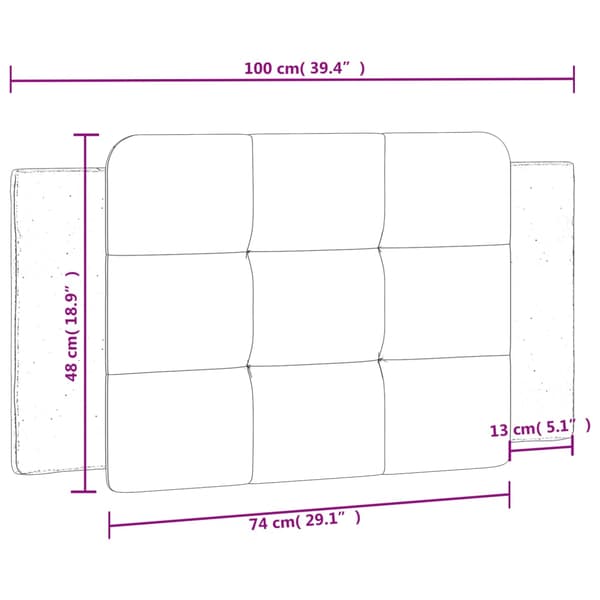 vidaXL hovedgærdehynde, sort, 100 cm, kunstlæder