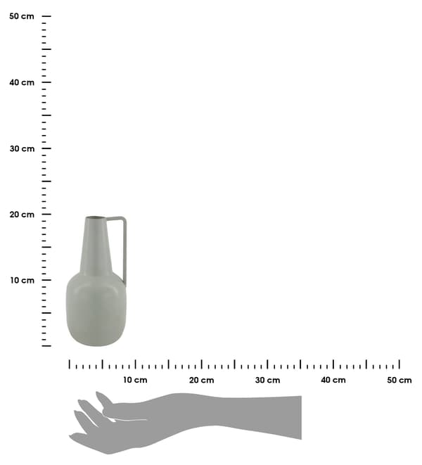 Metal blomstervase 20 cm