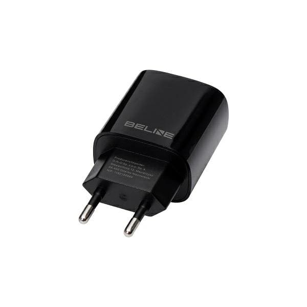 Beline 1x USB-C 20W seinälaturi + Lightning-kaapeli PD 3.0 musta