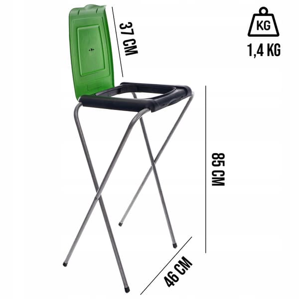 ECOselect 1 GREEN stativ/stativ til affaldssorteringsposer