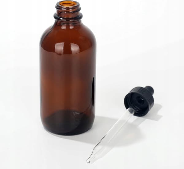 Bärnstensfärgade glasflaskor med dropp 120 ml 6 st