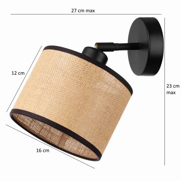 Tornado AMP1 lampa jute-svart