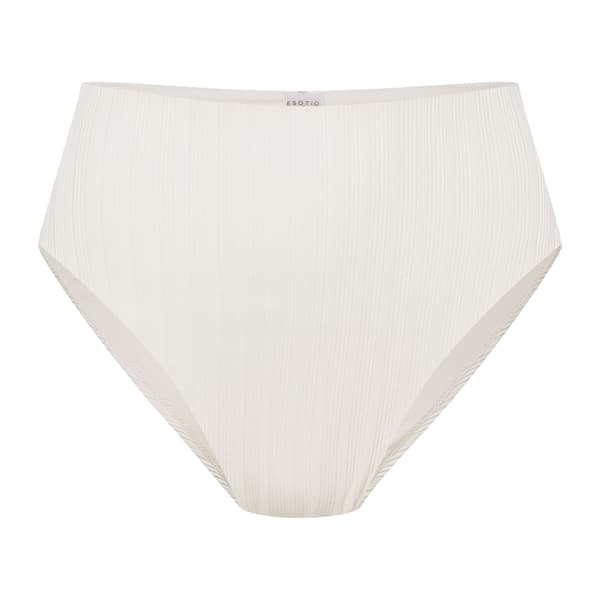 Pearl Esotiq bikinitrosa med hög midja | Vit XL