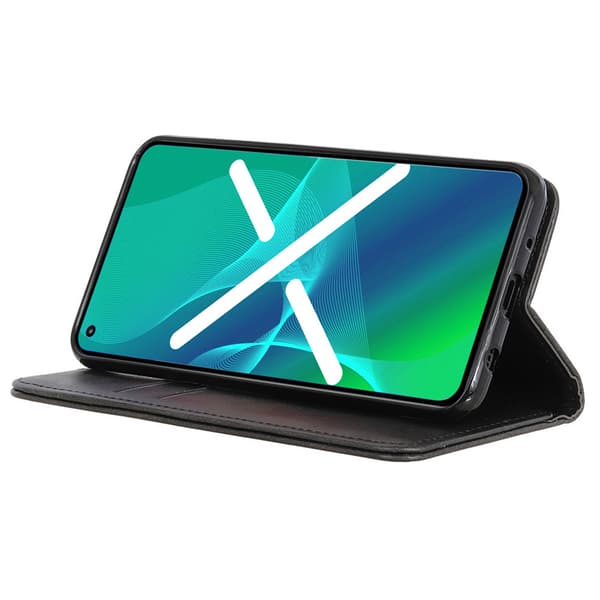 Pung-etui til Samsung Galaxy S22 5G, blødt læder, sort