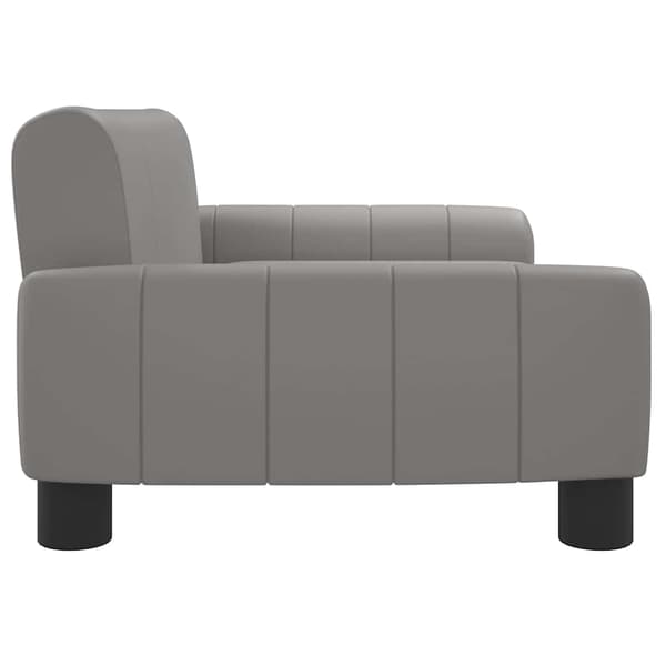 vidaXL Barnsoffa, grå, 70x45x30 cm, konstläder
