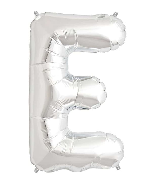silverballong i form av bokstaven 70 CM silverbokstav E