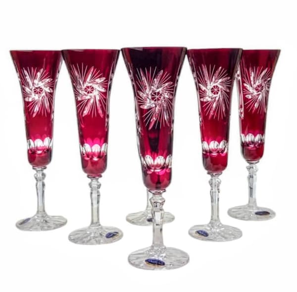 Ruby Crystal Champagneglas 170 ml Olive Grinder