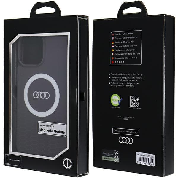 Audi IML MagSafe-etui med stort logo til iPhone 13 Pro Max, sort