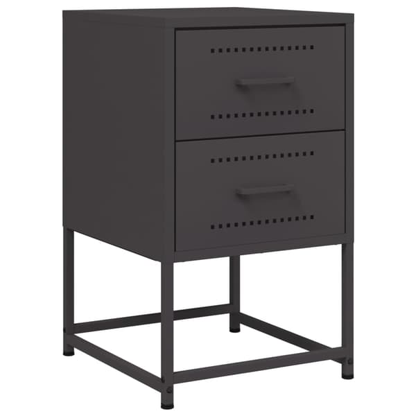 vidaXL sengebord sort 36x39x60,5 cm stål