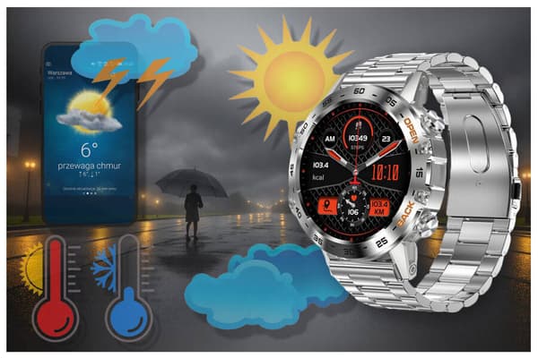 Herr Smartwatch GRAVITY GT9-3 - Samtalsfunktion, Blodtrycksmätare (sg021c)