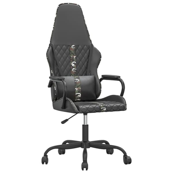 vidaXL gamingstol, sort og camouflage, kunstlæder