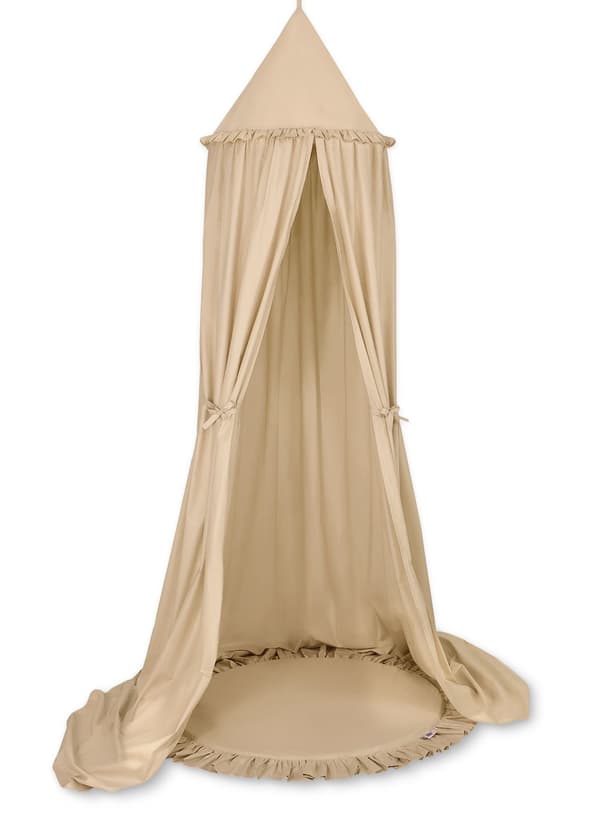 Legemåtte med flæser - beige