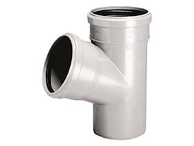 PP-HT 32x32/88 sanitets-T-koppling, för internt avlopp, vit