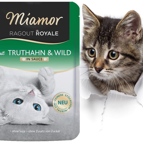 Miamor Royale med Truthahn & vild - våtfoder kalkon och viltkött i sås 100g