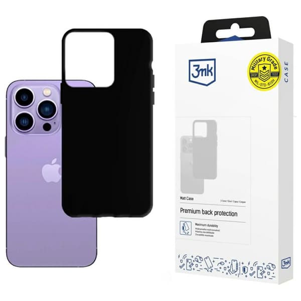 3MK mattakuori iPhone 14 Pro Maxille, musta