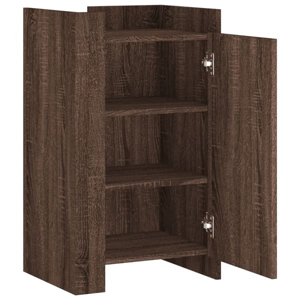 vidaXL skab brunt egetræ 45x35x75 cm træbaseret materiale