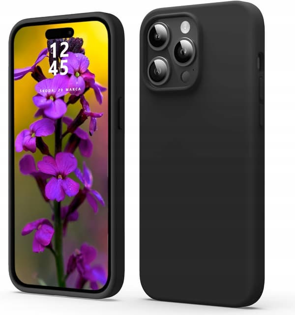 Etui til iPhone 16 Pro, mat cover, blød bagside + 9H glas