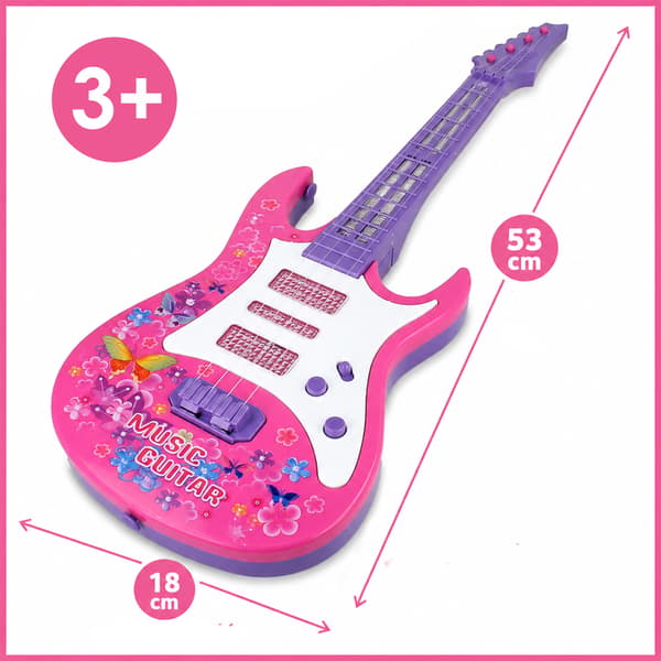 [5] Interaktiv guitar til børn, musik, lys og lyd Z3401