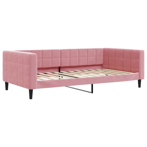 vidaXL Bäddsoffa rosa 100x200 cm klädd i sammet