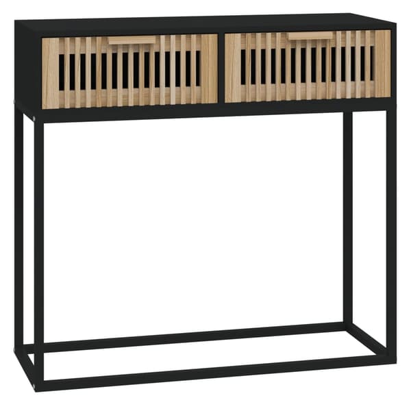 vidaXL konsolbord, sort, 80x30x75 cm