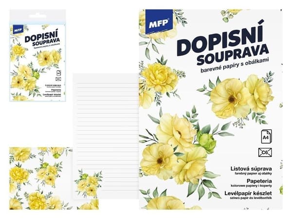 Lux brevpapir 5+10 blomster