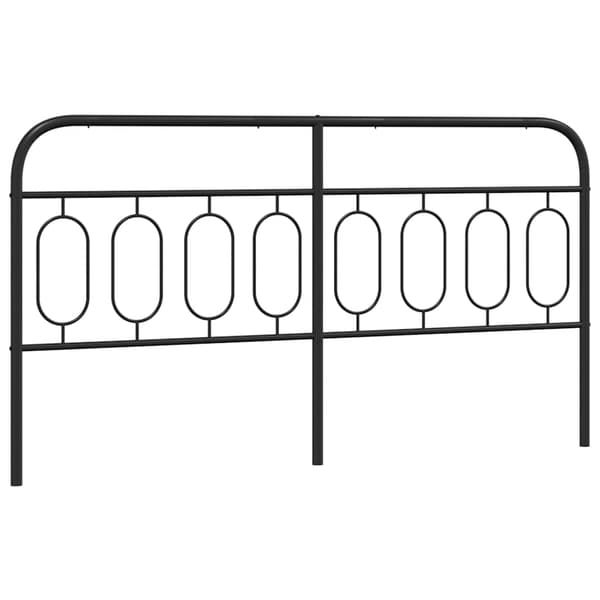 vidaXL metalsengegavl, sort, 193 cm