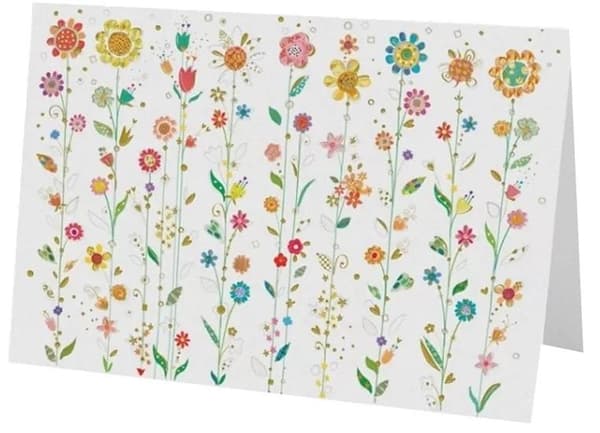 B6-kort + blomsterkuvert