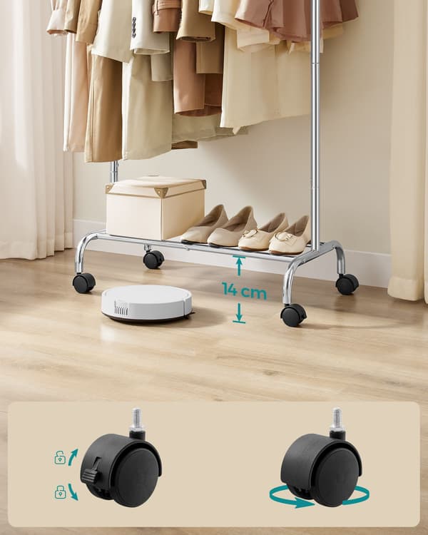 Mobil klädhängare 156 cm