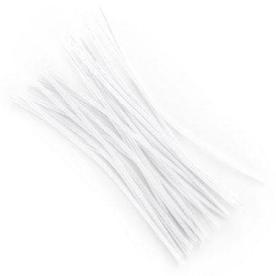Kreative ledninger hvide 30 cm 25 stk
