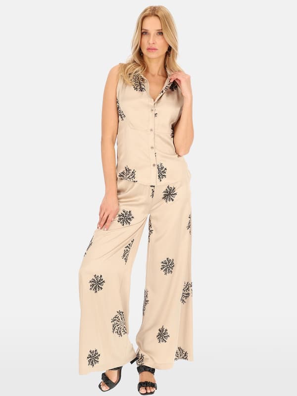 ELEGANT ÄRMLÖS DAMBLUS MED PALJETTER