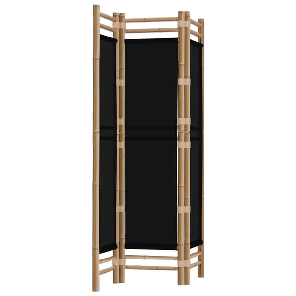 vidaXL Hopfällbar 3-panelsskärm, 120 cm, bambu och kanvas