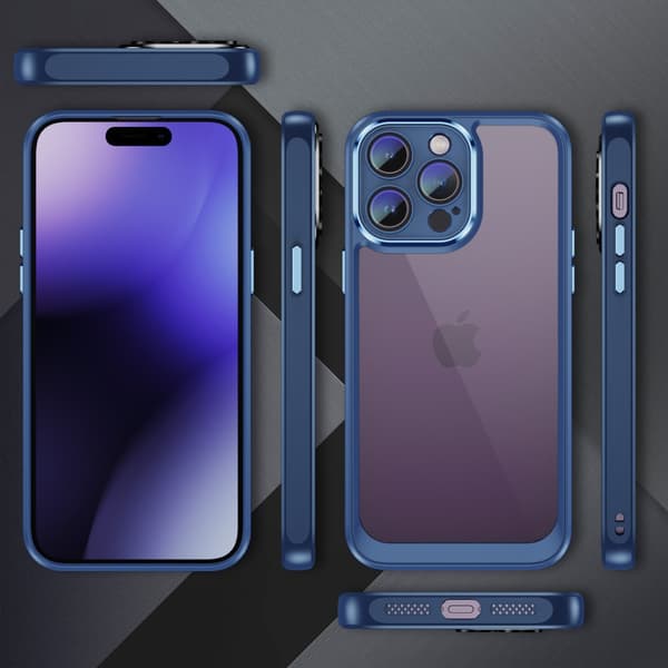 Etui til iPhone 14 Pro Max, ERBORD Impact Guard, blå