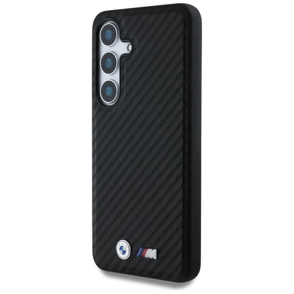 BMW Læder Carbon MagSafe-etui til Galaxy S25, Sort