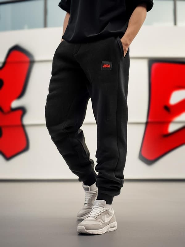 Herrer, sorte Jigga Wear Frame Name joggingbukser, S