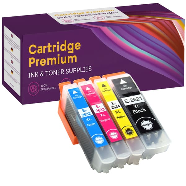 4x blækpatroner til Epson 26XL GP-E2635XL CMYK