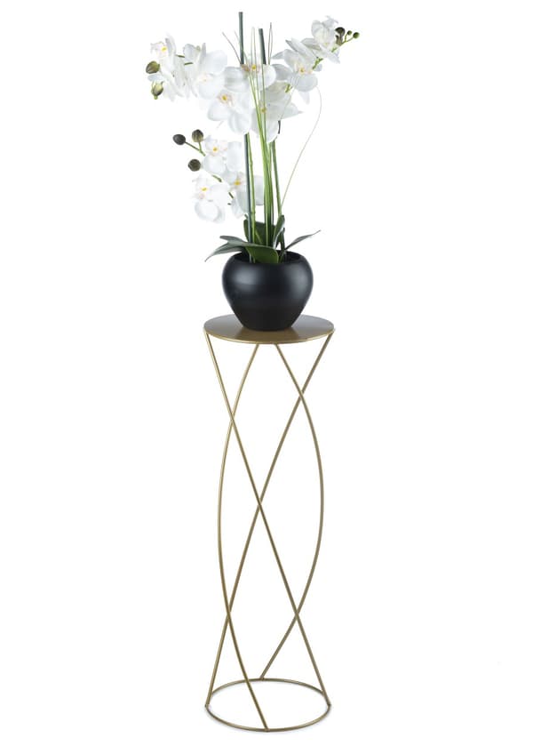 Stående blomsterfod 70 cm til planter, guld