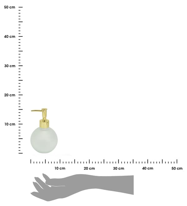 Sæbedispenser i glas, hvid, 400 ml