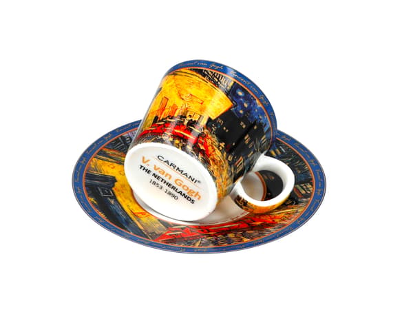 Carmani, 90 ml espressokop - VAN Gogh/Caféterrasse om natten
