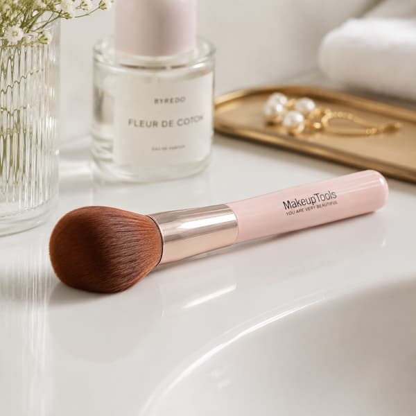 Makeupbørste til blush, bronzer, løs pudder og mineralfoundation